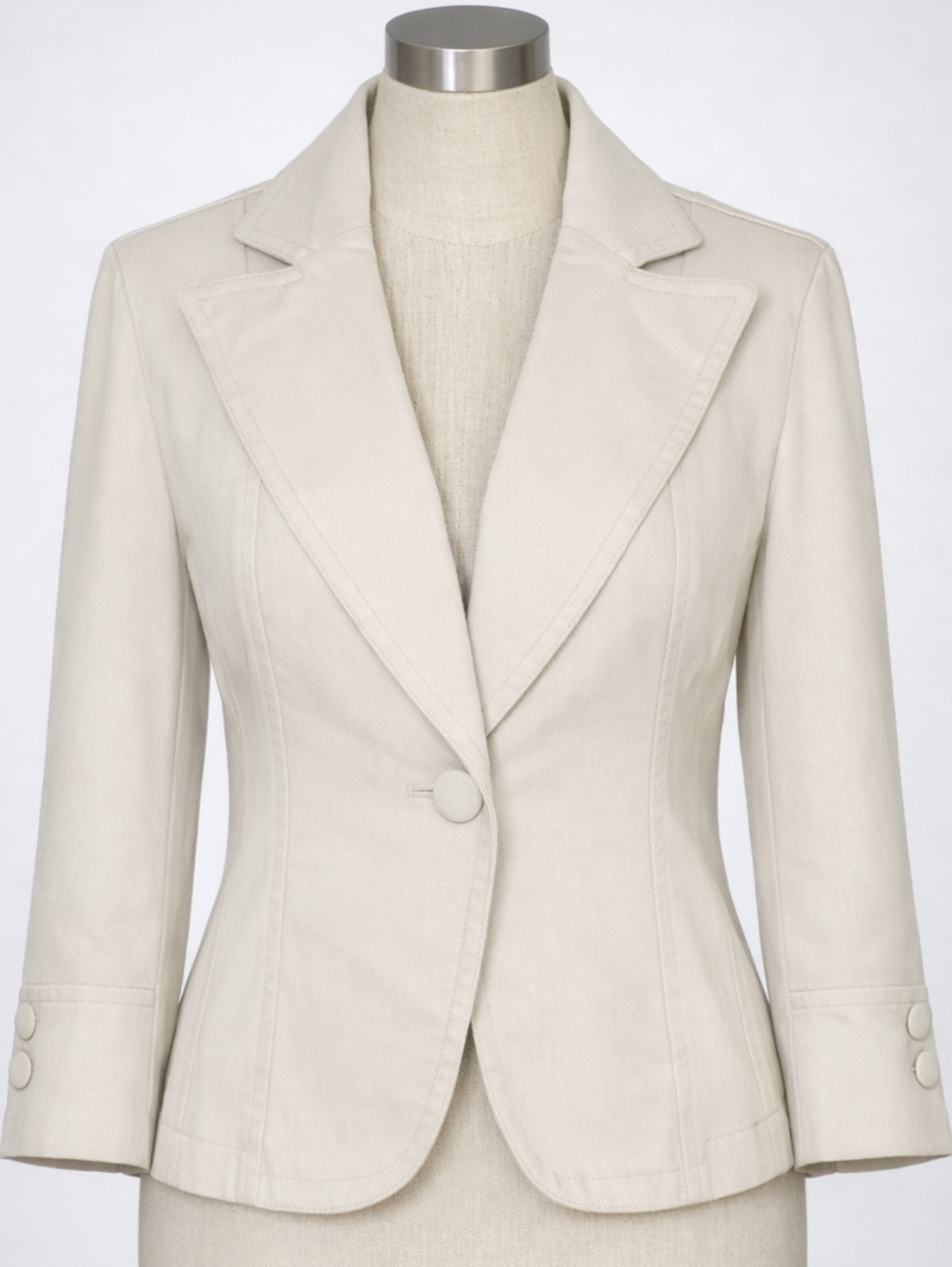 IDEOLOGY Cream Off White Cotton Blazer Jacket | Size 4